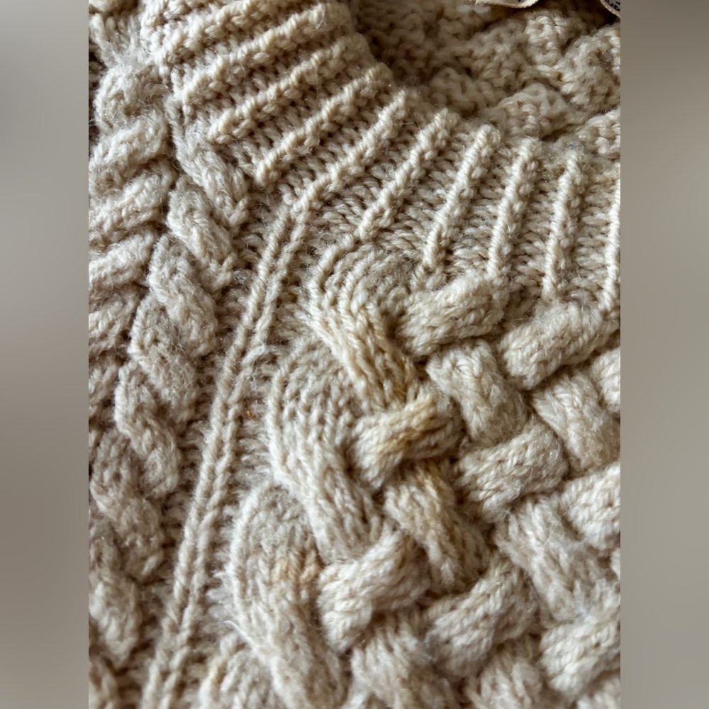Fisherman Wool Sweater by Deans of Scotland - Vintage - Womens Medium - Picture 4 of 9